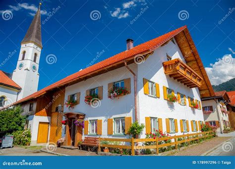 Old European Village with Historical Chirch and House Stock Photo - Image of destinations ...