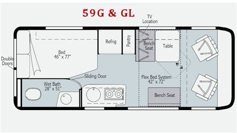 Winnebago Travato 59G Floor Plan - floorplans.click