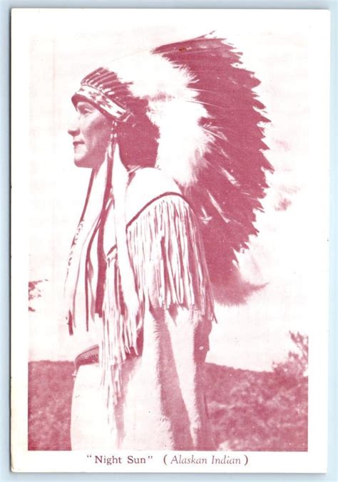 Native American "NIGHT SUN" Alaskan Indian TSIMSHIAN INDIAN SINGER 4x6" Postcard | Asia & Middle ...