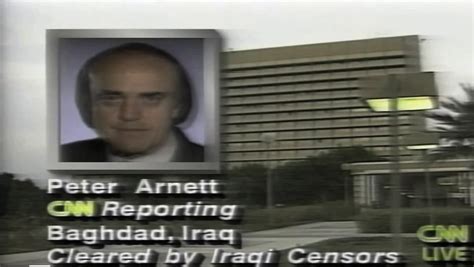 Peter Arnett at CNN Broadcasts the First Live Television Coverage of ...