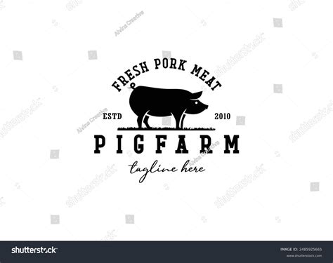 Pig Farming Logo Design Modern Pig Stock Vector (Royalty Free) 2485925665 | Shutterstock