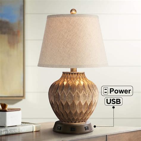 Buckhead Bronze Accent Table Lamp with USB Workstation Base - #68V68 | Lamps Plus