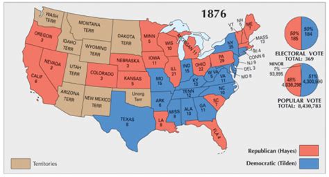 US Election of 1876 Map - GIS Geography