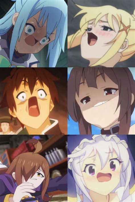 Konosuba cast - derp faces : r/Animemes