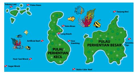 Map of Perhentian Island, Terengganu, Malaysia Source: Malaysiadaytrip ...