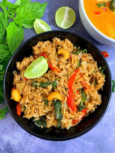 Thai_basil_fried_rice - Indian Veggie Delight