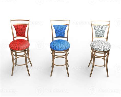 Red, blue and white coffee shop chairs on white, top view. 31200873 Stock Photo at Vecteezy