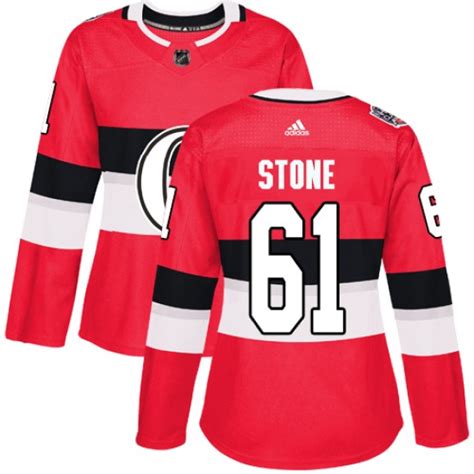 Women's Ottawa Senators Mark Stone Adidas Authentic 2017 100 Classic Jersey - Red