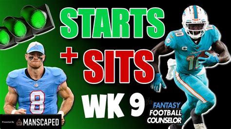 Fantasy Football Week 9 Starts and Sits - Full NFL Preview! - YouTube