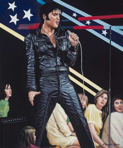 Elvis Presley, 1968 Comeback Special, Peinture par Alexander Taylor Dickie | Artmajeur