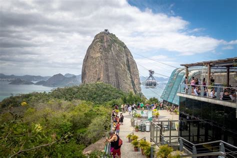 Sugar Loaf Mountain Cable Car Station at Urca Hill - Rio De Janeiro, Brazil Editorial Stock ...