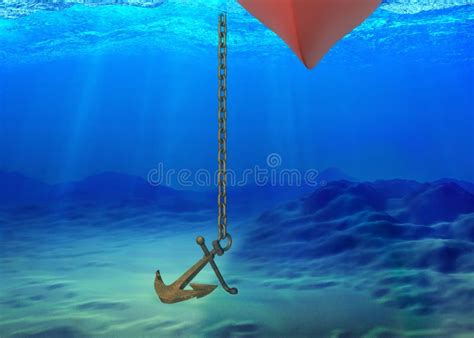 Underwater anchor stock illustration. Illustration of view - 7182262