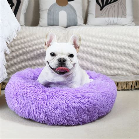 Purple Dog Beds for Small Dogs Washable,Calming Dog Bed