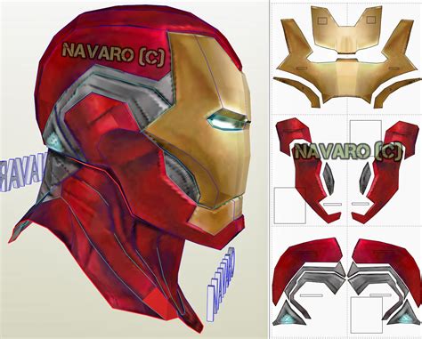 Iron man cosplay diy printable pattern iron man helmet mark 85 eva foam ...