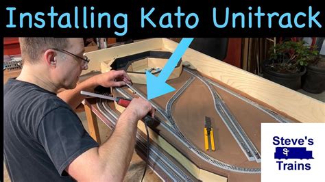 Installing Kato Unitrack on the 2x4 Foot N Scale Layout - YouTube