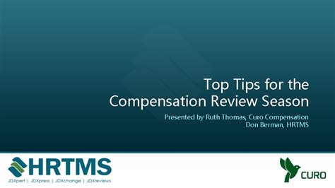 Top Tips for the Compensation Review Season Presented