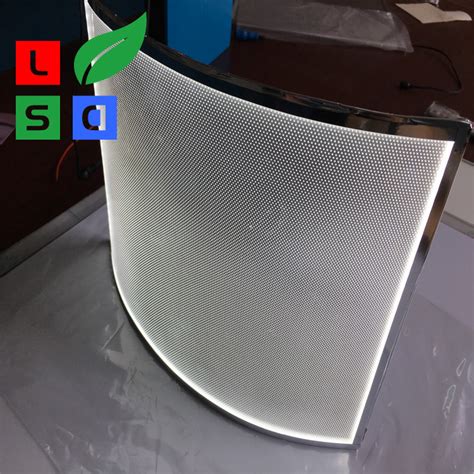 IP68 2.3~3mm Flexible Curved Acrylic Led Backlight Panel For Advertising