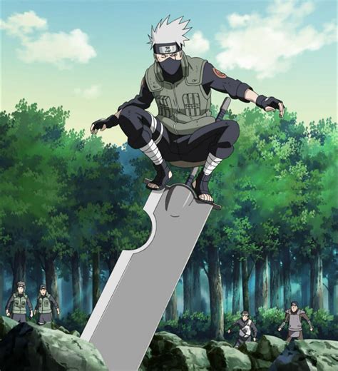 Kakashi Hatake is standing on guillotine sword by TheBoar on DeviantArt