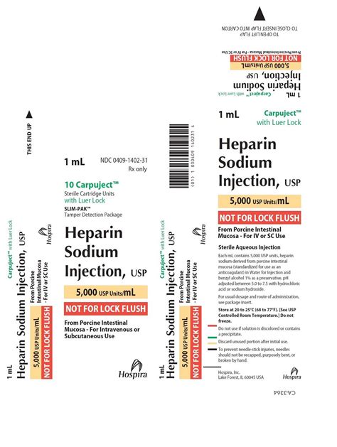 Heparin - FDA prescribing information, side effects and uses