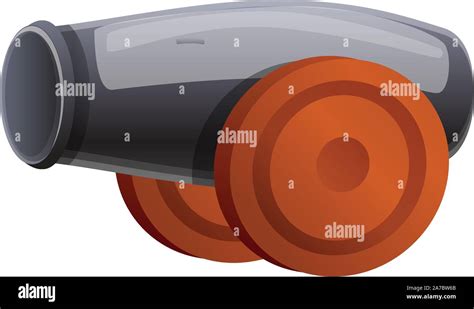 Pirate ship cannon icon. Cartoon of pirate ship cannon vector icon for ...