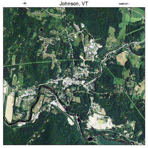 Aerial Photography Map of Johnson, VT Vermont