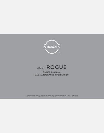 NISSAN ROGUE 2021 OWNERS MANUAL