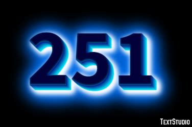 251 Text Effect and Logo Design Number