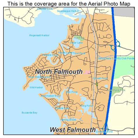 Aerial Photography Map of North Falmouth, MA Massachusetts