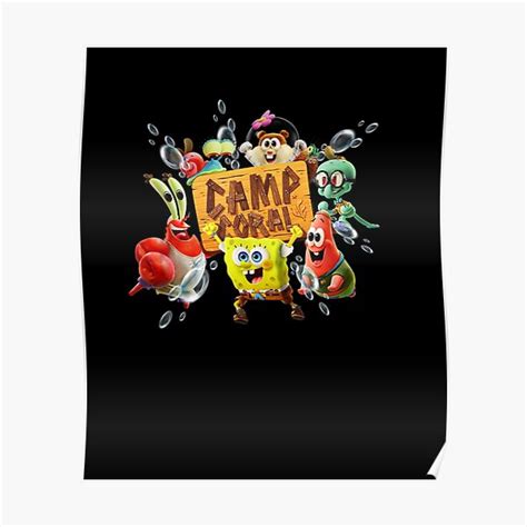 "Spongebob-Camp-Coral-Exciting-Group-" Poster for Sale by pbrcqhd11 | Redbubble