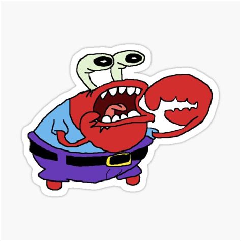 Pegatina «Pegatina Mr.Krabs Choking Meme» de TotalBubble | Redbubble