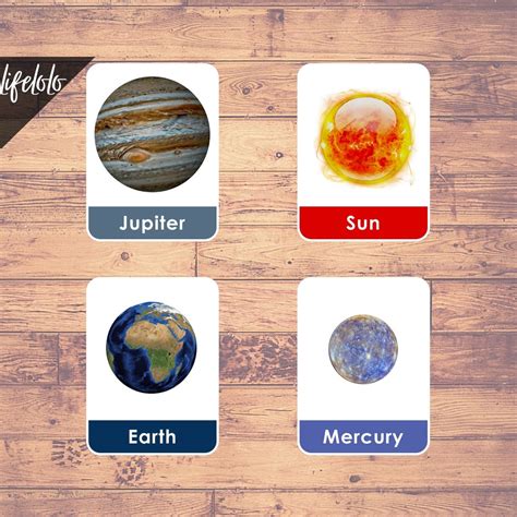 SOLAR SYSTEM - 12 Flash Cards | Montessori Printable | Planets ...