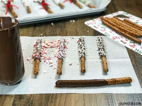 Christmas Pretzel Rods Recipe - Love Mischka