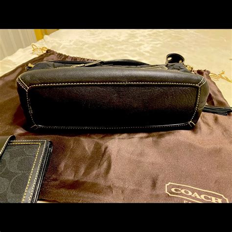 Authentic Black Coach Purse And Wallet - Gem