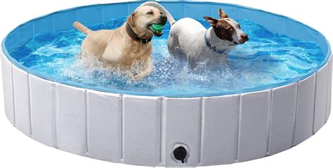 Pet Supplies : Yaheetech Grey Hard Plastic Dog Pools for Small Medium Large Dogs Puppies Pet ...