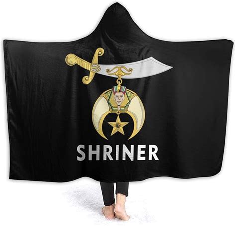 Amazon.com: Msqau Shriners Logo Wearable Hooded Blanket Sherpa Throw Blanket Fleece Soft Warm ...