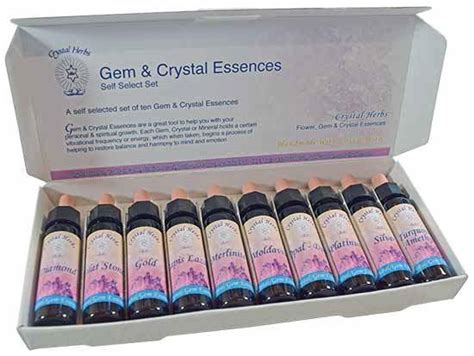 10ml Gem & Crystal Essence Self Select Set - Ten Essences | Crystal Herbs Shop | UK