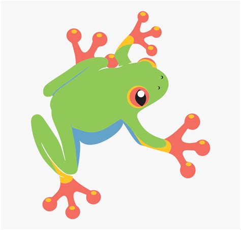 Tree Frog Clipart - Cartoon Red Eyed Tree Frog Clipart , Free ...