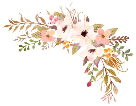 Pastel Flowers Png - Free Logo Image