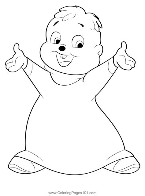 Happy Theodore Coloring Page for Kids - Free Alvin and the Chipmunks ...