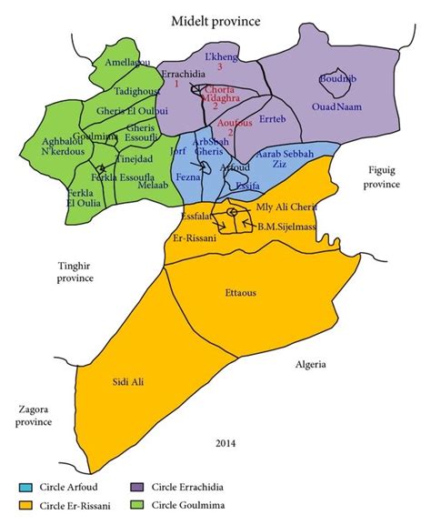 Map of Morocco showing Errachidia province. The study area and ...