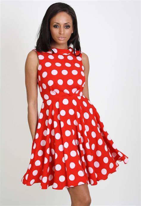 Again with the Polka Dots! | Polka dots outfit, Dot dress, Red dress