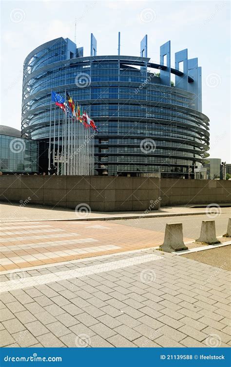 The European Parliament Building in Strasbourg Editorial Stock Photo ...