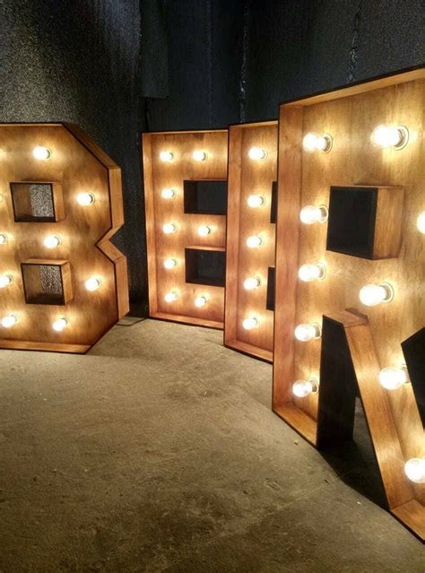 Big Wooden Letters, Lighted Marquee Letters, Marquee Lights, Big Letter Decor, Marquee Signage ...