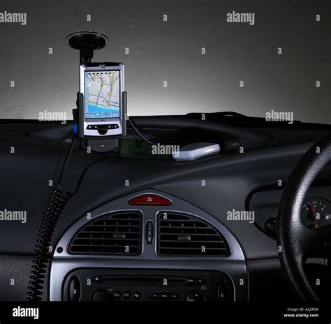 In car Satellite Navigation Stock Photo - Alamy