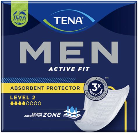 TENA Men Active Fit Absorbent Protector Level 2 | Incontinence pad - Men - TENA Web Shop