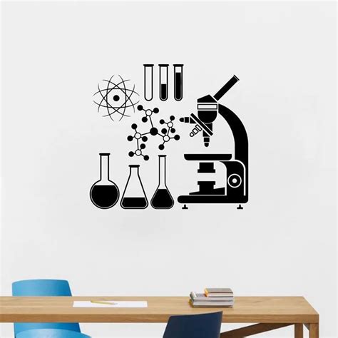 Aliexpress.com : Buy Microscope Scientist Chemistry Wall Sticker Vinyl Laboratory School Decor ...