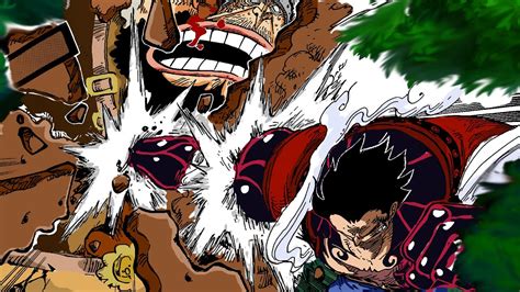 Luffy Gear 4th vs Biscuit Knight "Cracker" - Luffy Goes All-Out | One ...