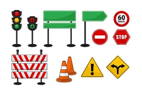 Road Sign Traffic Light Vector Graphic by Kerja Serabutan · Creative ...