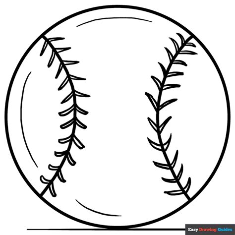 Baseball Coloring Page | Easy Drawing Guides