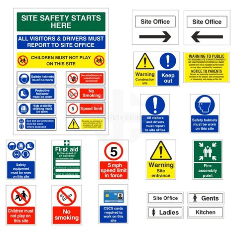 50-Pack Construction Site Safety Signs | UK Safety Store